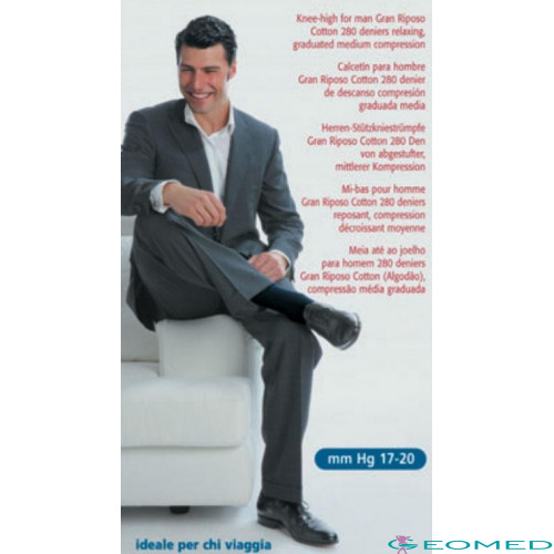 452 Гольфы компрессионные Scudotex для мужчин (17-20mmHg) 280 den с хлопком